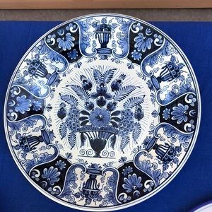 Antique 13 inch Delph platter stamped